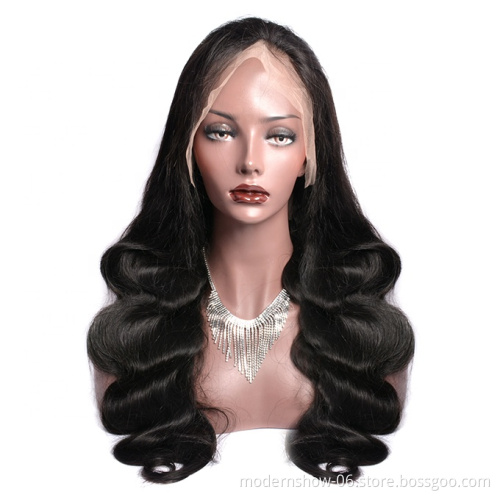 Full Cuticles Aligned Brazilian Virgin Human Hair Lace Frontal Wig Body Wave Lace Front Raw Human Hair Wigs for Black Women